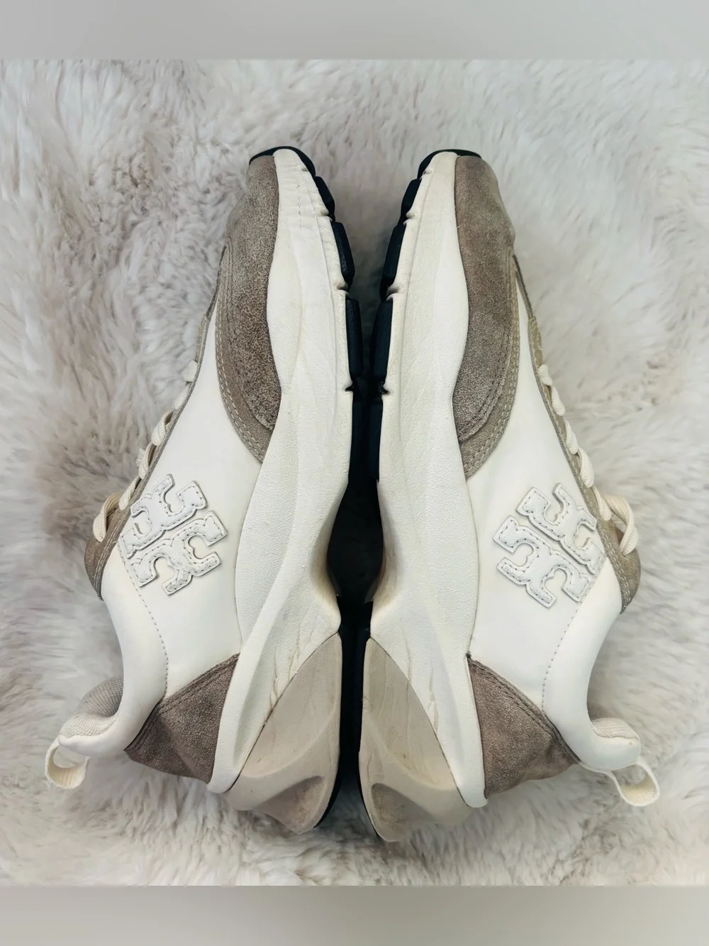 Tory Burch Good Luck Lace Up Trainers Tennis Shoes Sneakers Size: 7